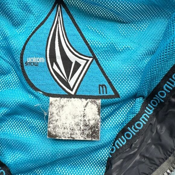 Vintage Volcom Snow Ski Jacket Womens Medium Blue Hooded Full Zip Pockets Hood - Picture 2 of 16